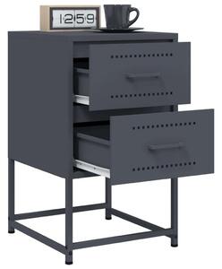 VidaXL Fém Éjjeliszekrény Szett - 2 db - Antracitszürke - 36x39x60,5 cm