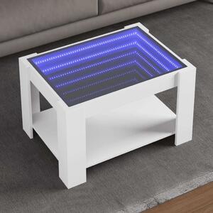 VidaXL LED Dohányzóasztal - Fehér - 73x53x45 cm