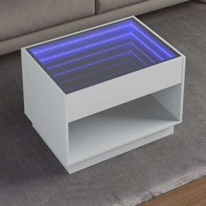 VidaXL LED Dohányzóasztal - Végtelen Tükör - 70x50x50 cm