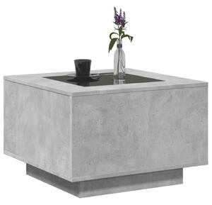 LED Dohányzóasztal Betonhatású - 60x60x40 cm