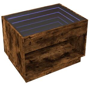 VidaXL LED Dohányzóasztal - Tükörlap - 70x50x50 cm