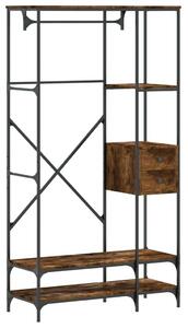 VidaXL Ruhatartó - Füstös Tölgy - 97x40x180 cm