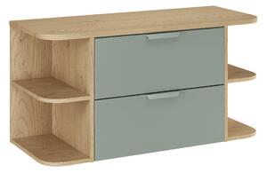Fürdőszobaszekrény felsőrésszel ASTER Green LRSM Á100cm | 100 cm