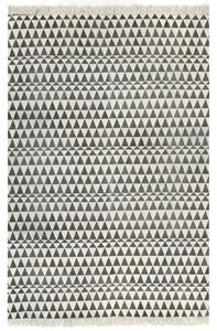 Fekete-fehér pamut szőnyeg mintával PROVE 120 x 180 cm