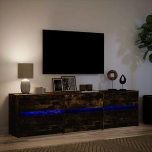 VidaXL Fa LED TV Szekrény - Füstös Tölgy - 180cm