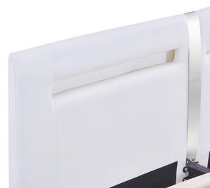 VidaXL fehér LED-es műbőr ágykeret 160 x 200 cm