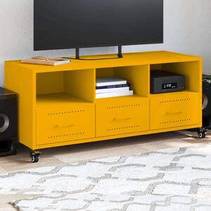 VidaXL Acél TV-szekrény - Mustársárga - 100,5x39x43,5 cm