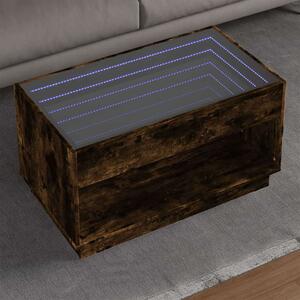 VidaXL LED Dohányzóasztal - Tükörlap - 90x50x50 cm