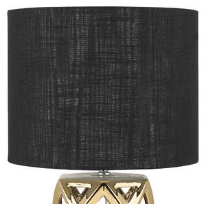 Fekete és arany kerámia asztali lámpa 71 cm SELJA