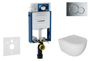 Geberit Kombifix - Falra szerelhető szett, Oudee WC és softclose ülés, Sigma01 gomb, fényes króm, fényes króm SANI15CA1114