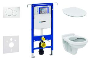 Geberit Duofix - Falra szerelhető szett, WC Alpha ülőkével, gomb Sigma01, alpesi fehér 111.355.00.5 ND1