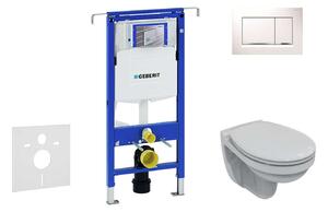 Geberit Duofix - Villeroy & Boch falra szerelhető WC és ülőkés szett, Sigma30 gombok, DirectFlush, SoftClose, CeramicPlus, fehér/króm 111.355.00.5 NB5