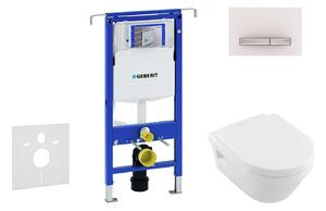 Geberit Duofix - Villeroy & Boch falra szerelhető WC és ülőkés szett, Sigma50 gombok, DirectFlush, SoftClose, CeramicPlus, alpesi fehér 111.355.00.5 NB8
