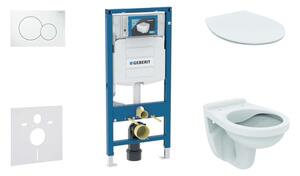 Geberit Duofix - Falra szerelhető szett, WC Alpha ülőkével, gomb Sigma01, alpesi fehér 111.300.00.5 ND1