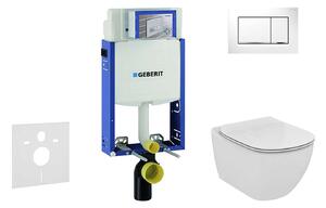 Geberit Kombifix - Ideal Standard Tesi fali WC és ülőkés szett, Sigma30 gombok, Aquablade, SoftClose, fehér/fényes króm, fehér/fényes króm 110.302.00.5 NU5