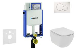 Geberit Kombifix - Falra szerelhető szett, WC és ülőke Ideal Standard Tesi, gombok Sigma01, Rimless, SoftClose, alpesi fehér, falra szerelhető. 110.302.00.5 NE1