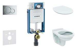 Geberit Kombifix - Falra szerelhető szerelőkészlet, WC Alpha ülőkével, gomb Sigma01, fényes króm, csillogó króm 110.302.00.5 ND2
