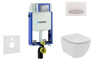 Geberit Kombifix - Falra szerelhető szett, WC és ülőke Ideal Standard Tesi, gombok Sigma50, perem nélküli, SoftClose, alpesi fehér 110.302.00.5 NE8