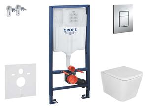 Grohe Rapid SL - Falra szerelhető szett, Arkas WC és softclose ülőkével, Skate Cosmopolitan gomb, króm SANI11BA1102