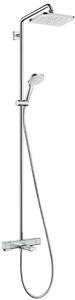 Hansgrohe Croma - Zuhanyszett kádtermosztáttal, 28x17 cm, 3 fúvókával, krómozott 27687000
