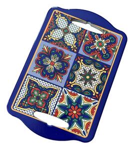 Kis színes vágódeszka mediterrán színekben 22 cm x 14 cm méretben