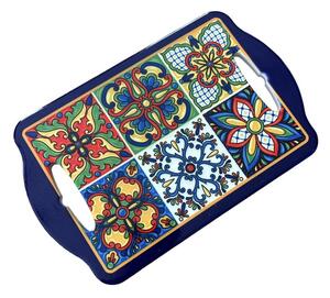 Kis színes vágódeszka mediterrán színekben 22 cm x 14 cm méretben