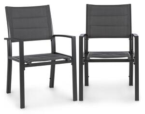Blumfeldt Torremolinos, kerti székek 2 db, alumínium, comfortmesh, sötétszürke