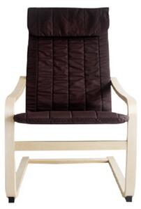 Pihentető fotel, nyírfa|barna anyag, TORSTEN