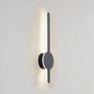 Lindby LED-es fali lámpa Borian, fekete, alumínium, 40 cm, Fekete, Nappali / Étkező, Műanyag, Modern