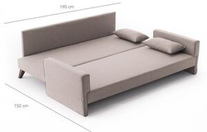 Bella krém háromszemélyes kanapéágy