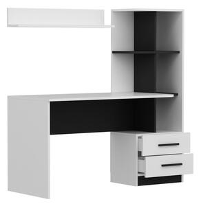 Alaska fehér-fekete íróasztal 146 x 60 x 74 cm