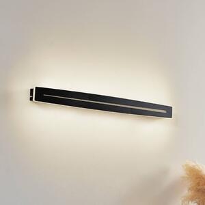 Lindby LED-es mennyezeti lámpa Benario, fekete, alumínium, 80 cm