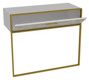 Polka arany-fehér lerakóasztal 90 x 76 x 38 cm