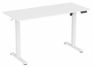 Elektromosan állítható magasságú íróasztal - 140x60cm fehér ülő-/állómunkához - LVN System Lite LV1716