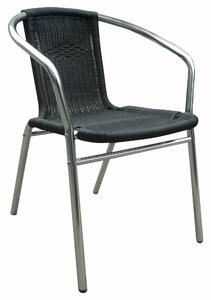 Linde Exclusive Kerti rattan szék MC4601 Ezüst/Fekete