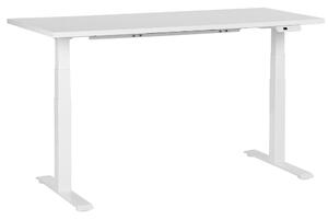 Fehér elektromosan állítható íróasztal 160 x 72 cm DESTIN III