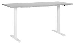 Fehér és szürke elektromosan állítható íróasztal 180 x 72 cm DESTINES