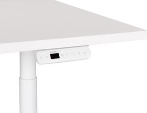 Fehér elektromosan állítható íróasztal 120 x 72 cm DESTINAS