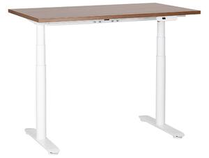 Sötétbarna és fehér elektromosan állítható íróasztal 120 x 72 cm DESTINAS