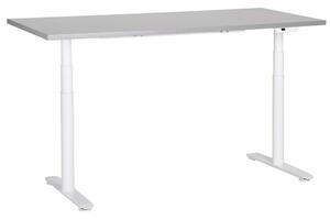 Fehér és szürke elektromosan állítható íróasztal 160 x 72 cm DESTIN IV