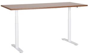 Sötétbarna és fehér elektromosan állítható íróasztal 180 x 72 cm DESTINAS