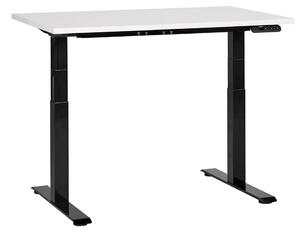 Fehér és fekete elektromosan állítható íróasztal 120 x 72 cm DESTIN III