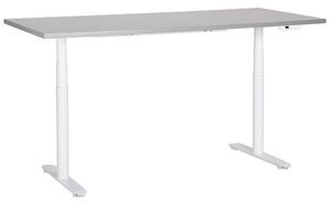 Szürke és fehér elektromosan állítható íróasztal 180 x 72 cm DESTIN IV