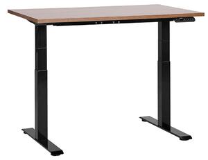 Sötétbarna és fekete elektromosan állítható íróasztal 120 x 72 cm DESTIN III