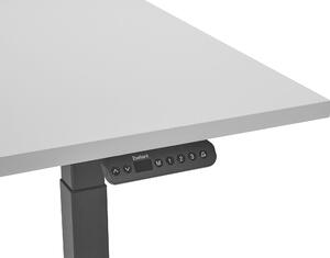 Fekete és szürke elektromosan állítható íróasztal 160 x 72 cm DESTINES