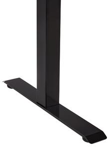 Sötétbarna és fekete manuálisan állítható íróasztal 120 x 72 cm DESTINES