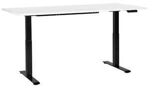 Fehér és fekete elektromosan állítható íróasztal 180 x 72 cm DESTINES