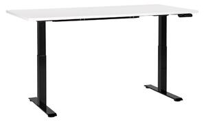 Fehér és fekete elektromosan állítható íróasztal 160 x 72 cm DESTIN III