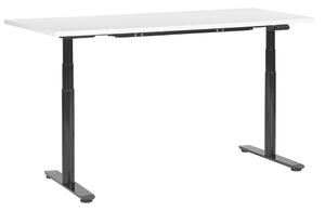 Fehér és fekete elektromosan állítható íróasztal 160 x 72 cm DESTIN IV