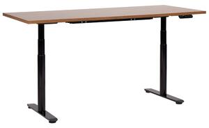 Sötétbarna és fekete elektromosan állítható íróasztal 180 x 72 cm DESTIN IV